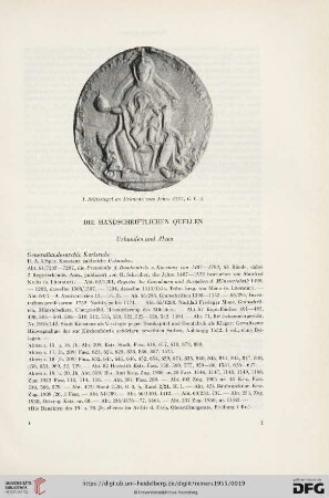 Die handschriftlichen Quellen
