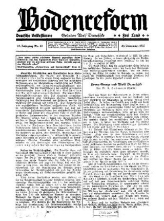 Henry George und Adolf Damaschke