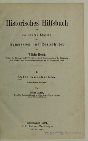 1: Alte Geschichte