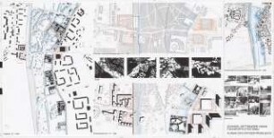 Städtebaulicher Entwurf für den Ausbau des Ortszentrums Berlin-Buch Schinkelwettbewerb 1999: Lagepläne 1:5000, 1:2000, 1:1000, Modellsimulationen, Situationsfotos