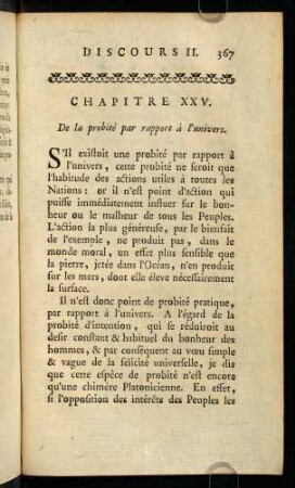 367-370, Chapitre XXV. De la probitè par rapport à l'univers