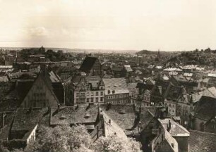 Meißen : Blick vom Haus Freiheit Nr. 8 über die Altstadt