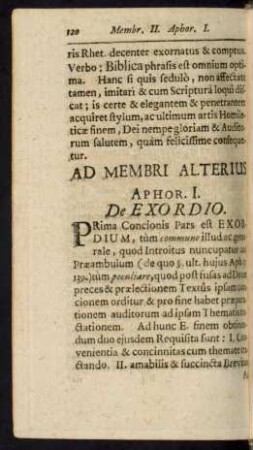 Aphor. I. De Exordio.