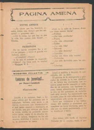 Locuras de juventud!... : (Continuación) Nuestro folletín (4)