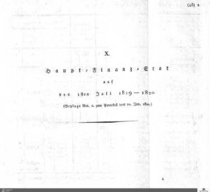 Haupt-Finanz-Etat 1819-1820