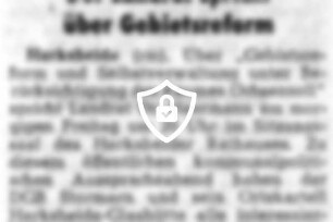 Der Landrat spricht über Gebietsreform