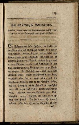 Ein und dreißigste Beobachtung. - Vierzigste Beobachtung.