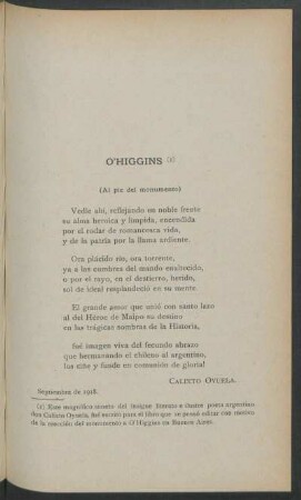 O'Higgins : (Al pie del monumento)