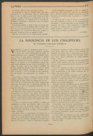 La insolencia de los chauffeurs