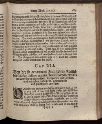 Cap. XLI. Von der so genannten Frantzosen-Kranckheit/ Morbus Gallicus genannt/ [...]