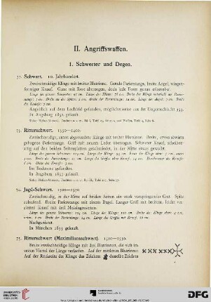 II. Angriffswaffen (Nr. 72-108)