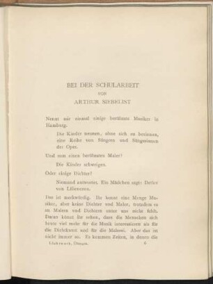 Bei der Schularbeit von Arthur Siebelist