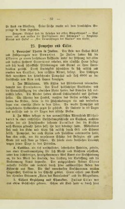 25. Pompejus und Cäsar
