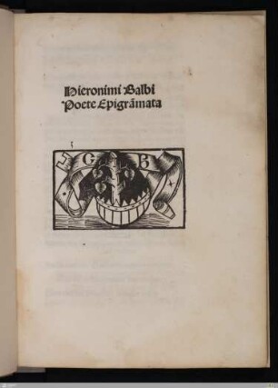 Hieronimi Balbi Poete Epigrāmata