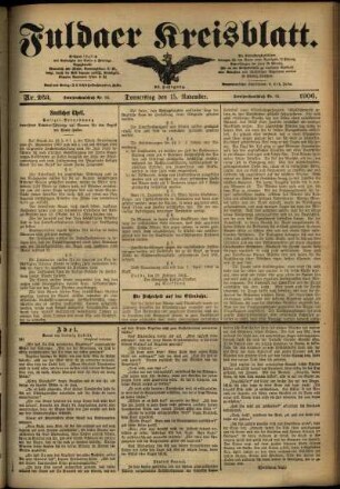Ausgabe vom Donnerstag, den 15. November 1906.