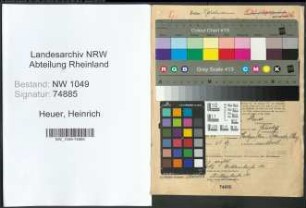 Entnazifizierung Heinrich Heuer , geb. 16.07.1899 (Zimmermann)
