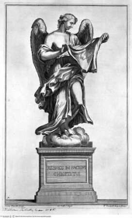 Le statue de' dodici apostoli esistenti nella Basilica Lateranense scolpite da celebri autori, Ponte Sant'Angelo, Engel mit dem Schweißtuch der Veronika