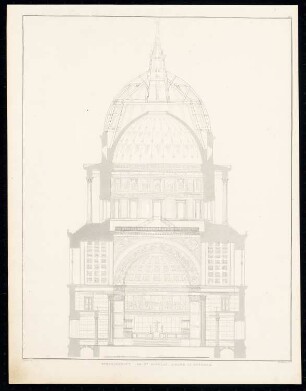 Sankt Nikolaikirche, Potsdam: Querschnitt (aus: Sammlung Architektonischer Entwürfe, Berlin 1858)