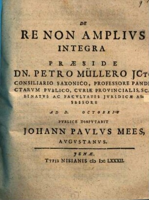De re non amplius integra