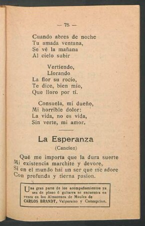 La esperanza : (Canción)