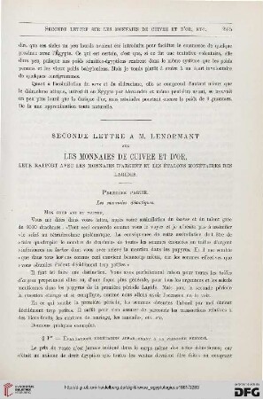 2: Seconde lettre à M. Lenormant sur les monnaies de cuivre et d'or, leur rapport avec les monnaies d'argent et les étalons monétaires des Lagides, [1]