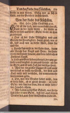 Von der Liebe des Nächsten.