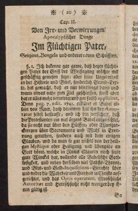 20-40, II. Von Irr- und Verwirrungen