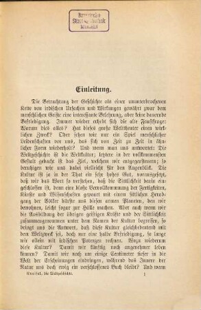 Die Weltgeschichte ein Zufall? : Ein Wort an d. Gebildeten d. dt. Volkes