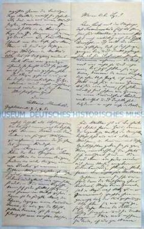 Brief von Catharine Hauschild an Ize; Berlin, 4. Mai (um 1885)