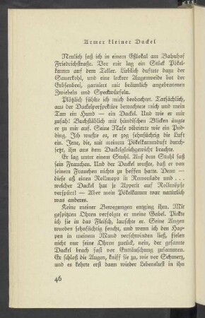 Armer kleiner Dackel