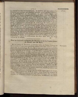 Note sur la double réfraction de l'Euclase et de la Topaze jaune du Brésil
