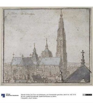 Der Dom von Antwerpen, von Nordwesten gesehen