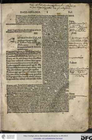 [T]ityre tu patulae. Pastor inducitur securus et dare operam cantilenae sub arbore recubans...