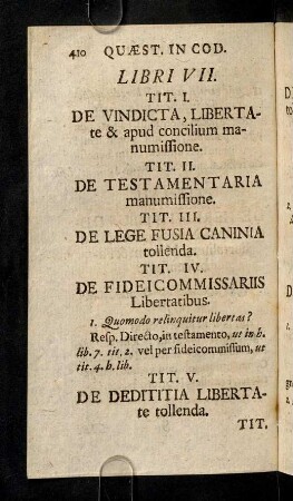 410-458, Quaest. In Cod. Libri VII.