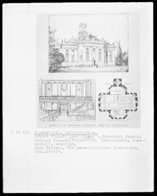 Saarbrücken, Evangelische Ludwigskirche, Außenansicht, Innenansicht, Grundriss