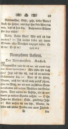 Neunzehnter Auftritt. Der Rittmeister. Rachel