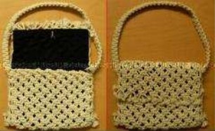 Tasche, Makramee-Knüpftechnik