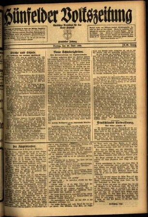 Ausgabe vom Freitag, den 25. Juni 1920.