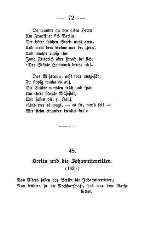 48. Berlin und die Johanniterritter. (1435.)