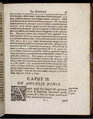 Caput II. De Angelis Bonis.