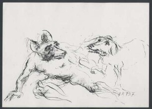 Der Hund des Bauern bedroht Reineke