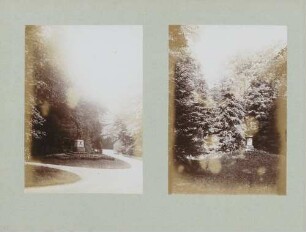 links: Denkmal (Engel, 1852-1877) im Schlossgarten in Karlsruhe rechts: Denkmal (Engel) im Schlossgarten in Karlsruhe