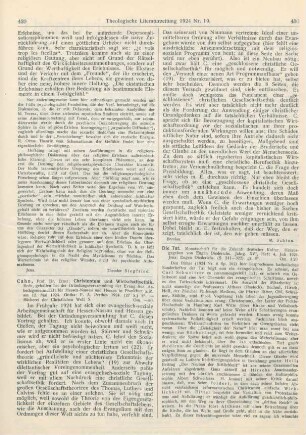 430-431 [Rezension] Diederichs, Eugen (Hrsg.), Die Tat. Monatsschrift für die Zukunft deutscher Kultur. Jahrg. XVI, Heft 4: Juli 1924