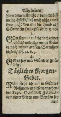 Tägliches Morgen-Gebet.