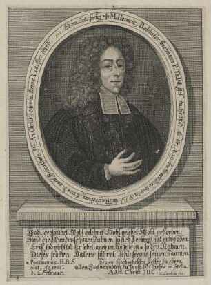 Bildnis des Henricus Balthasar Seelmann