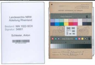Entnazifizierung Anton Schlesier , geb. 18.08.1922 (Musiker)