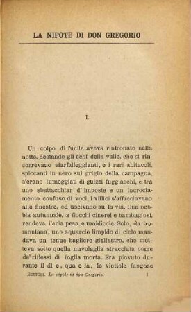 La Nipote di Don Gregorio : Romanzo