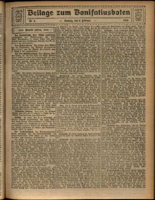 Zweite Ausgabe vom Sonntag, den 05. Februar 1928.