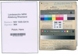 Entnazifizierung Hans Polzin , geb. 27.06.1910 (Polizist)