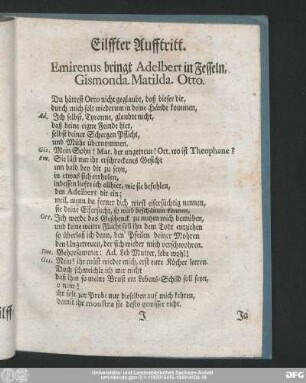 Eilffter Aufftritt.
